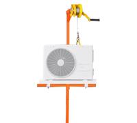 Staffa di sollevamento per aria condizionata con argano autobloccante per installazione esterna, supporta capacità 150 kg/300 kg, ideale per unità da 3 HP/5 HP