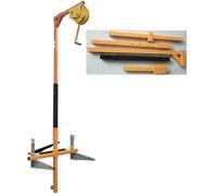 Staffa di sollevamento portatile per condizionatore d'aria con verricello manuale, design pieghevole per una facile installazione esterna dell'unità