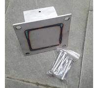 Staffa di Supporto Base per palo per Recinzione in Legno 2 Pezzi, 50 60 70 80 90 100 120 150 200 mm Ancoraggio per palo in Cemento per ringhiera del Ponte/Recinzione in Vinile/Cassetta Postale,