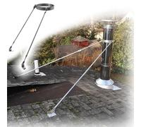 Staffa di supporto for camino, for fissare tubi della stufa con diametro da 4,9" a 9,8", garantendo stabilità al camino contro vento e neve(3 3/16 inch(81mm) Dia)