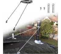 Staffa di supporto for canna fumaria, supporto for tetto for tubo di stufa a legna, supporto rotondo for tubo di ventilazione/drenaggio(Hoop Dia 8 7/8"(225mm))