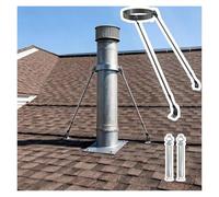 Staffa di supporto for tubo di scarico fumi montata sul tetto - Supporto for tubo di scarico fumi rinforzato e resistente al vento, kit di supporto(Dia-10in(250mm))