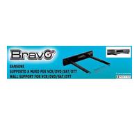 Staffa Di Supporto In Acciaio Nero 5 kg VCR/SAT/DVD/DTT - Bravo SANSONE