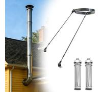 Staffa di supporto per camino da tetto per esterni per stabilità al vento, diametro 24 cm, 7 cm, 15 cm, 10 cm, 8,9 cm, per sistemi di riscaldamento residenziale, facile installazione