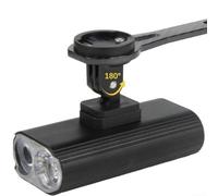 Staffa di supporto per computer da bici con design in fibra di carbonio, per Garmin e Action Camera, con supporto luce regolabile a 180 gradi (A)