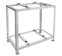 Staffa di Supporto per condizionatore d'Aria, Supporto da Pavimento a Doppio Livello Staffa di Montaggio a Terra per condizionatori Mini Split, Supporto per condensatore in Acciaio zincato per impie
