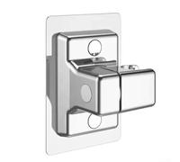 Staffa di supporto per soffione doccia senza trapano, con rotazione regolabile a 360 gradi per connessioni standard del braccio doccia e uso manuale (argento)