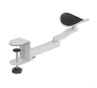 Staffa di supporto regolabile per gomito per computer per scrivania facile da usare in lega di alluminio bracciolo estensione stand con rotazione flessibile regolazione in altezza Plus (bianco)