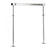 Staffa di supporto regolabile per lavello in acciaio inox, 50-85 cm, resistente, telaio sottotop nero, tappetino antiscivolo per installazione del lavabo da cucina, 55 x 10 x 8 cm (70-125 cm)