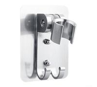 Staffa doccia ispessita regolabile per installazione in bagno con sedile perforato, progettato per un supporto sicuro della maggior parte dei soffioni doccia standard (alluminio spaziale)