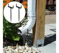 Staffa Downspout in Ferro Zincato Confezione da 2 Misura Regolabile per Impianti