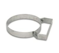 STAFFA FASCETTA MURALE FISSA A DOPPIA PARETE ACCIAIO INOX