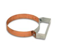 STAFFA FASCETTA MURALE FISSA A DOPPIA PARETE IN RAME