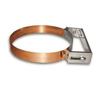 STAFFA FASCETTA MURALE REGOLABILE A DOPPIA PARETE IN RAME