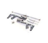Staffa for armadio con cerniera a gases con sollevamento verticale for lavastoviglie a microonde, asta di supporto in metallo argentato, 1 set