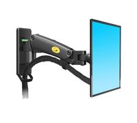 Staffa for braccio in alluminio con staffa for monitor LED LCD a parete con molla a gas da 17-27 pollici F120(Black)