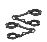 Staffa for faro moto 33-58mm 54mm 49mm 45mm 41mm Supporto for montaggio su morsetto for tubo compatibile con le bici (Size : Fit 45-49mm Black)