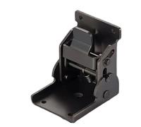 Staffa for gamba pieghevole 4 pezzi Cerniera autobloccante a 90 gradi Connettore invisibile anticorrosione Staffe for gambe del tavolo a molla senza fori(Black)