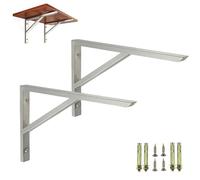 Staffa for mensole, staffe for mensole in metallo for impieghi gravosi, staffe for mensole triangolari galleggianti a parete, staffe di supporto for mensole ad angolo retto di 90 gradi(450mm)