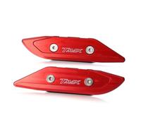 Staffa for specchio guidato con coperchio del foro dello specchio CNC for moto compatibile con TMAX 530 2012-2017(Red)