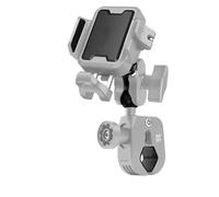 Staffa GPS Manubrio Supporto Per Telefono Cellulare Antiurto Per Moto Caricabatterie Di Tipo C Regolabile Antifurto Staffa Di Navigazione A Sgancio Rapido(Uncharged - Gray H)