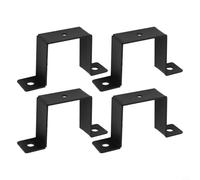 Staffa in acciaio al carbonio per collegamenti di tubi quadrati applicati in installazione di ringhiere idrauliche, lavori di rinforzo e fabbricazione di porte (4 pezzi da 5,1 cm)