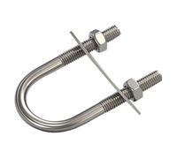 Staffa in acciaio inox M6 M8 304 | Per fascette e fissaggio, set completo di dadi