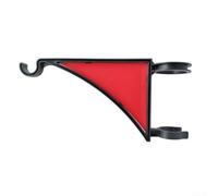 Staffa in ghisa con gancio per cesto sospeso, design vintage, per giardino e portico, cesti di fiori e lanterne (rosso)