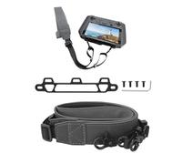 Staffa in lega di alluminio + cordino in PU per DJI RC PRO/Smart Controller, pulsanti singoli e doppi commutabili (staffa + cordino)