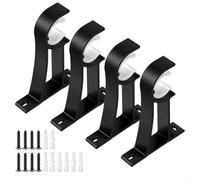 Staffa in lega di alluminio per aste per tende romane che supportano i metodi di installazione doppi Montaggio superiore o laterale