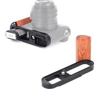 Staffa in legno a forma di L per Leica Q2, Arca-Swiss, piastra a sgancio rapido con slitta fredda e accesso allo sportello della batteria, base in lega di alluminio CNC con impugnatura laterale in