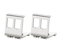 Staffa in metallo per modulo di rete, 2 pezzi, colore argento, compatibile con guide scorrevoli per RJ45, design compatto per una gestione efficiente dei cavi e un'installazione stabile sicura nella