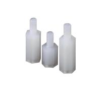 Staffa in nylon PCB pilastro supporto esagonale scheda madre viti di spaziatura in plastica 10-50 pezzi M2 M2.5 M3 M4 M5 M6 bianco(45MM-10PCS_M6(C 8MM))