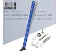 Staffa laterale per parcheggio moto Cavalletto laterale for parcheggio moto con molla/adatto for K TM SX SXF EXC EXCF XC XCF XCW XCFW 125 200 250 300 350 450 500 530(A Blue)