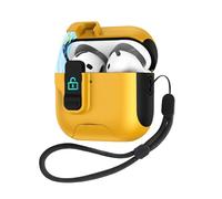 Staffa Magnetica Cassa Del Trasduttore Auricolare Per Airpods 3 Casi Di Lusso Per Air pod 3 Copertura Protettiva Cordino, Giallo