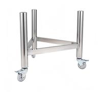 Staffa mobile in acciaio inox resistente per secchi e pentole a isolamento termico, design triangolare per una facile mobilità