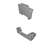 Staffa Montaggio Guida DIN per Raspberry Pi Model B Plus Sistema Due Pezzi