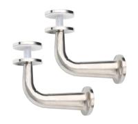 Staffa montaggio per corrimano in vetro per, 2 pieces | Piastre serraggio con imbottitura protettiva, piastra montaggio a due fori, supporto per corrimano