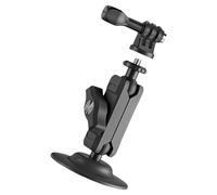 Staffa Morsetto Per Braccio In Metallo Pesante Con Base Adesiva Universale E Testa A Regolabile A 360 Gradi Per Telecamere D'azione Montato