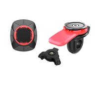 Staffa Navigazione GPS Supporto Telefono Con Specchietto Retrovisore Moto Smorzatore Vibrazioni Morsetto Antifurto Manubrio 10-14 Mm Adatto Bici/scooter/quad Supporto Gps Moto(Red Sets A)