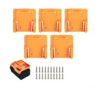 Staffa organizer per batterie Ridgid da 18 V che supporta il posizionamento sicuro e ripetibile in spazi di lavoro condivisi (5 pezzi)