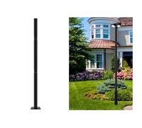 Staffa Palo Nera Per Lampione Stradale 3MT Supporto Metallo Faro Solare Giardino