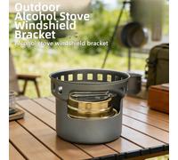 Staffa Parabrezza Alluminio 6061 per Stufe a Zaino Peso Netto 52,4g Grigio