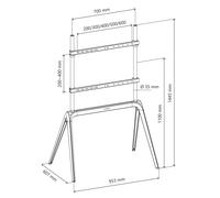 Thomson - Supporto TV per interni in metallo S604 per TV da 65 a 86 pollici, supporto TV universale fino a 60 kg - VESA 200 x 200 - 600 x 400