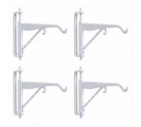 Staffa per appendere la casetta degli uccelli, 4 pezzi di accessori per case delle bambole in miniatura, Ganci per decorazioni da parete per case delle bambole, Hardware in lega, Bianco, Staffa per a