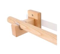 Staffa per asta per tenda in faggio, 29 mm, montaggio laterale fisso per tende con occhielli, 160 cm, supporto regolabile in legno per decorazione domestica