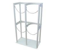 Staffa per bombola del gas, ripiano per estintore con catena e viti, serbatoio per cilindro da laboratorio, bianco resistente, 45 cm