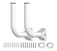 Staffa Per Bridge Wireless, Supporto Per Staffa Universale Per Bridge J su Palo, Palo in Acciaio Inossidabile Regolabile a 150° Supporto a Parete, Per Installazione Bridge Wireless WiFi(2 Pezzi)