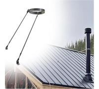 Staffa per Camino da Tetto, Kit di Supporto Universale per Camino - Installazione a Parete/dall'alto, Elevata Resistenza alle intemperie, previene Il ribaltamento, Si Adatta a Tubi da Stufa