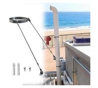 Staffa per Camino da Tetto, Staffa di Supporto per Canna fumaria in Acciaio Massiccio Resistente alle intemperie per Tubi da Camino da 5"-12", Supporto per Tubo di drenaggio a Parete resiste